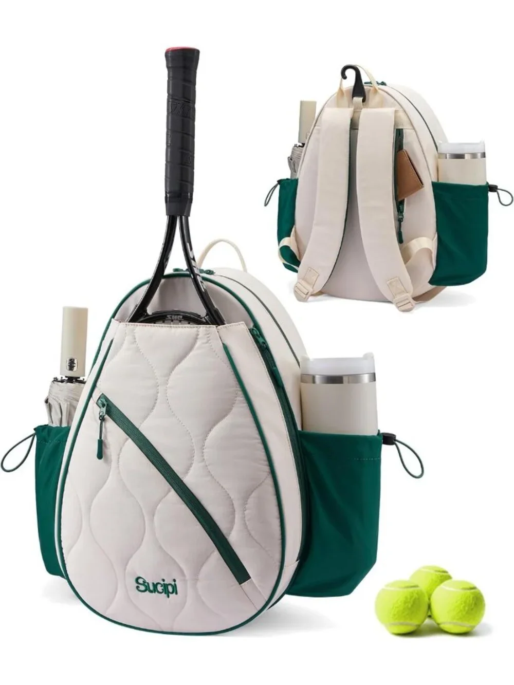 Versatile Tennis Backpack for Men & Women | Holds 1-2 Rackets & Gear
